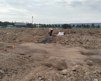 Công trình cào cỏ, vệ sinh, san lấp mặt bằng cho Quý Công ty tại KCN BÀU BÀNG.