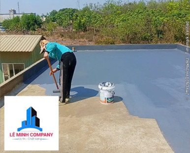 Công trình chống thấm sàn mái không đục nền cho CĐT China KCN Nam Tân Uyên.